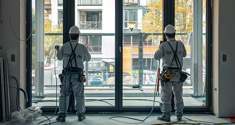 Patio Door Glass Replacement with Built-In Blinds in Sunny Isles Beach, FL